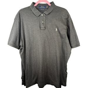 Polo Ralph Lauren Charcoal Gray Pima Soft Touch Polo Shirt XL Classic Fit